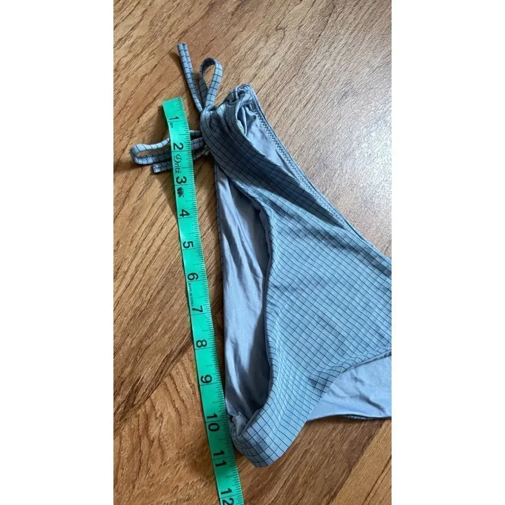 RVCA womens blue checkered bikini bottoms Medium‎